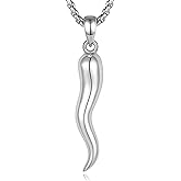 AEONSLOVE 925 Sterling Silver Lilith/Santa Muerte/Mushroom/Pentagram/Raven/Hecate/Italian Horn/Dragon and Phoenix Necklace Witchy Jewelry Gifts