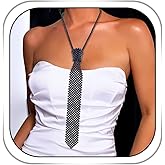 Bmirth Long Pearl Necklace Pearls Neck Tie Black Pearl Necktie Pearl Body Jewelry for Women