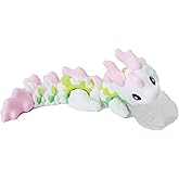 UXBSTM Cute 3D Printed Dragon, 6" Articulated 3D Printed Fidget Toy, Cute 3D Printed Animals Desk Decor for Christmas Birthday Gifts​