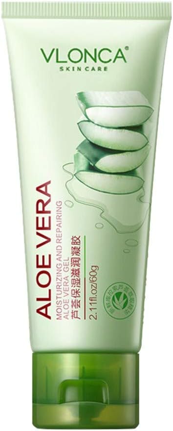 Aloe Vera Gel - Organic Aloe Vera Plant for Natural Skin Care, Pure Aloe Vera Gel Moisturizers Creams for Sunburn Relief, Aloe Gel is Best for Face, Hair, Skin Soothing Gel for Sunburn Relief, 2 Oz