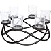 Seraphic Table Centerpiece Candle Holder, Decorative 6-Cup Circular, Iron