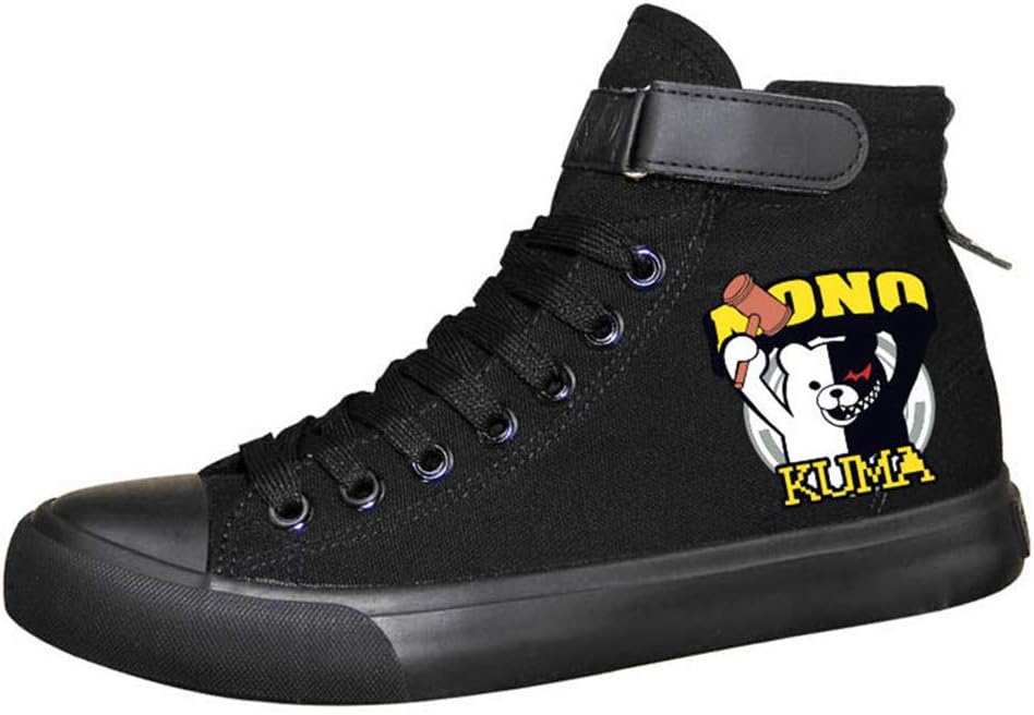 Cosstars Danganronpa Trigger Happy Havoc Anime Unisex High-Top Canvas Shoes Lace-up Pump Trainers Fashion Sneakers Flats Plimsolls