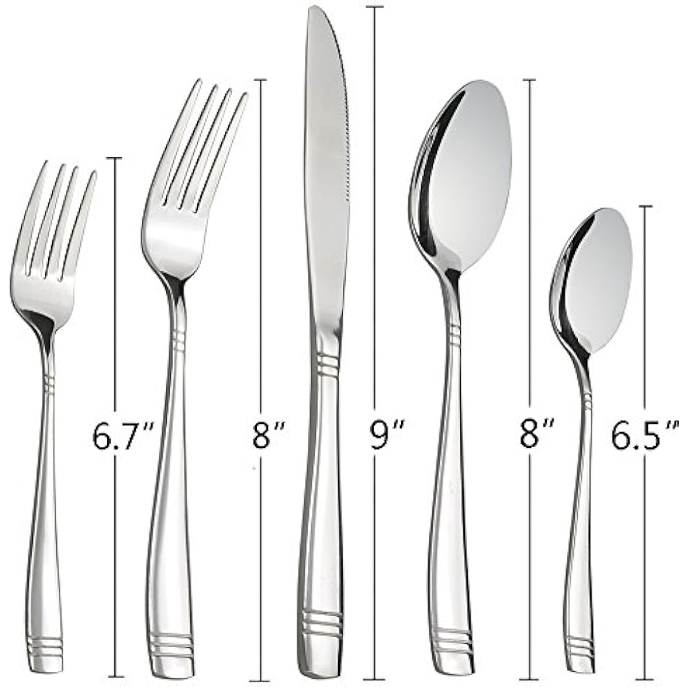 Flatware 60Piece Stainless Steel Sets, Silverware Service For 12 eBay