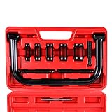 OrionMotorTech 10pcs Solid Valve Spring Compressor, Auto Compression Clamp Tool Service Kit for Motorcycle, ATV, Car, Small Engine Vehicle Equipment