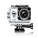 Acekool 4K WIFI Sports Action Camera Ultra HD Waterproof DV Camcorder 16MP 170 Degree Wide Angle 2 Inch LCD Screen with 2 pcs Batteries (Silver)