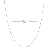 Gacimy 925 Sterling Silver Chain for Women, 1mm 1.3mm 1.5mm 1.8mm Cable Chain Necklaces