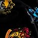 Camelot Fabrics Harry Potter House Crests Tossed Fleece Fabric, 1, Black, Fabric by the Yard
