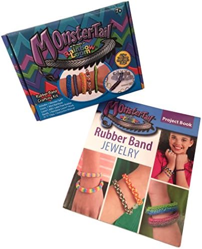 Jewelry Craft Kit for Kids MonsterTail Rainbow Loom &amp; Project Book Bundle