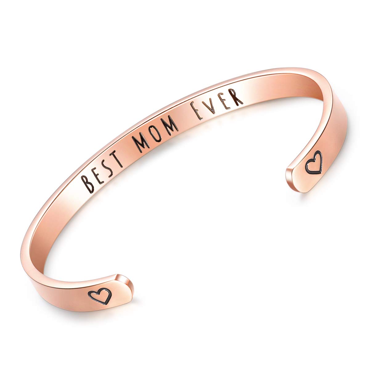 CERSLIMO Friendship Bracelet for Womens - Inspirational Friendship Gifts for Best Friend, Motivational Cuff Bangle for Sister Mother Teacher Gifts Bracelet Birthday Christmas Gifts, Best Mom Ever