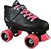 Pacer Mach-5 Pink GTX-500 Black Quad Roller Speed Skates w/ 2 Pairs of Laces (Black & Pink)