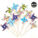Pinwheel Cupcake Picks Cake Toppers,Pack of 18