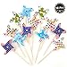 Pinwheel Cupcake Picks Cake Toppers,Pack of 18