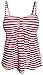 Gabrielle-Aug Women's Classic Stripe Tankini Top Swimsuit(FBA) (16, Red)