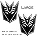 Transformers 2 X Decepticons Aluminum LARGE Emblems (Pair) in Black
