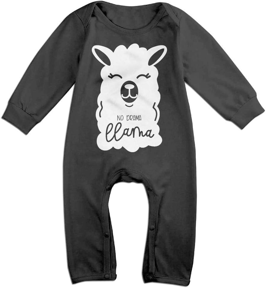 TOPDIY No Drama Llama Cute Long Sleeve Baby Romper Jumpsuit Onsies Bodysuit