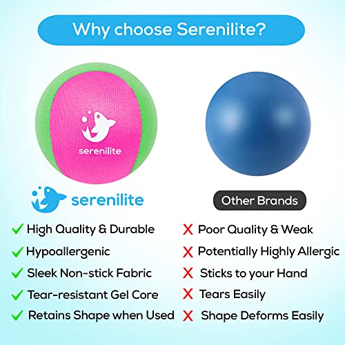 Serenilite Stress Balls for Adults, Squeeze Ball for Hand Therapy, Stress Ball Bundle, Hand