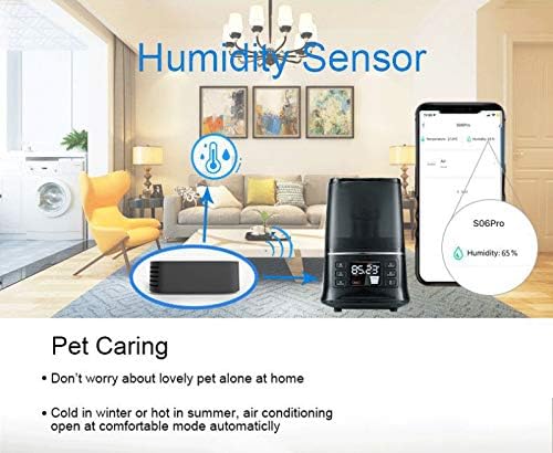 JINQII TuyaSmart Life APP Smart Wireless WiFi IR control remoto universal de temperatura y humedad trabajo con Alexa Google Home