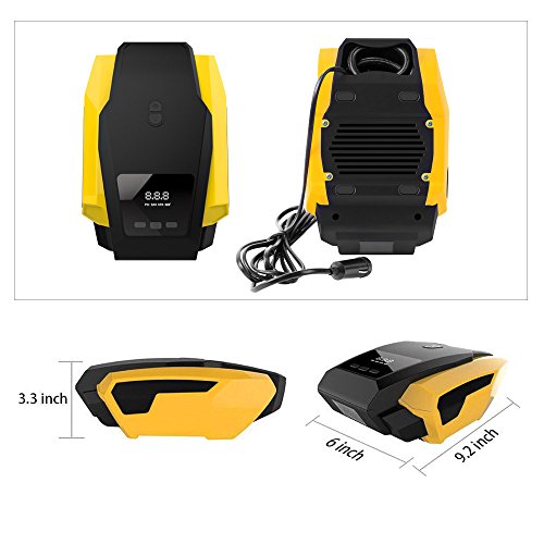 Auto Digital Tire Inflator,Portable Air Compressor Pump With Lighting,12V 150 PSI - Thumbnail 2