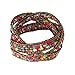 Doinshop New Useful Cute Nice Funny Hot Lady Bohemian Beaded Bangle Bracelet Multilayer Jewelry (colorful)