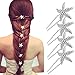 QTMY 6 Pcs Bride Crystal Rhinestone Starfish Hair Pin Hair Jewelry Hair Accessories