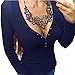 Blooming Jelly Women's Fashion Long Sleeve Deep V-neck Blouse Button Down Shirts Tops
