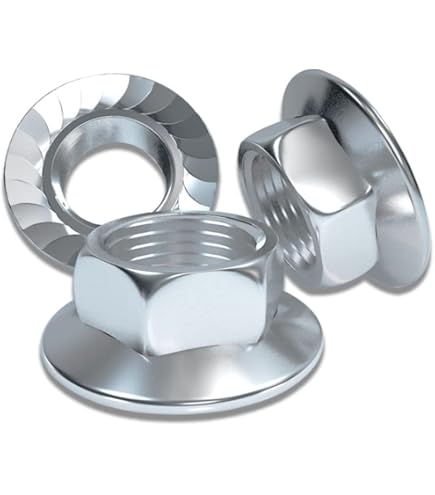 Bolt MC Hardware Hex Head Flange Fuji Style Metal Locking Nuts M10