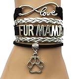 DOLON Brand Fur Mama Bracelet Animal Dog or Cat Paw Charm Puppy Lover Gift