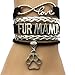DOLON Brand Fur Mama Bracelet Animal Dog or Cat Paw Charm Puppy Lover Gift