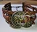 LEFINIS Christmas Gift Antique Infinity Leather Rope Bracelet Wings Owl