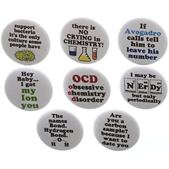 Set 8 Chemistry Humor Themed 1.25