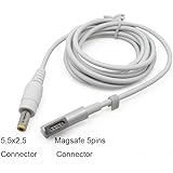 iRun&reg; L Head DC Power Cable with MagSafe Compatible Connector for Apple MacBook 5.5x2.5mm New