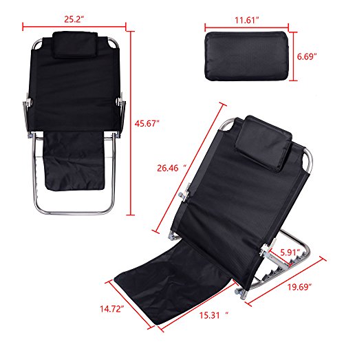 Portable Adjustable Backrest with Removable Headrest MABR01ZS