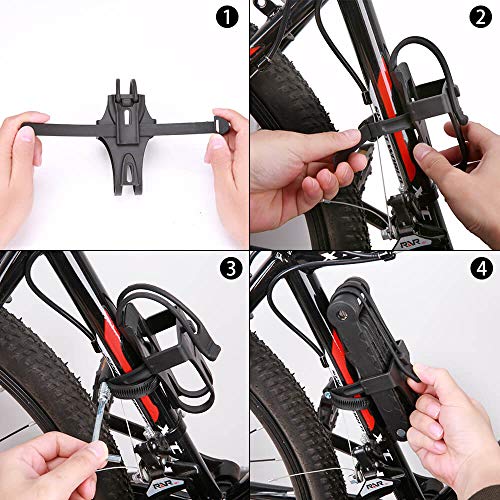 Toptrek Faltschloss mit Halterung Fahrradschloss Schlüssel Lang 94cm 8 Gelenken Fahrradschloß Sicherheitsstufe Level 7… – Bild 6