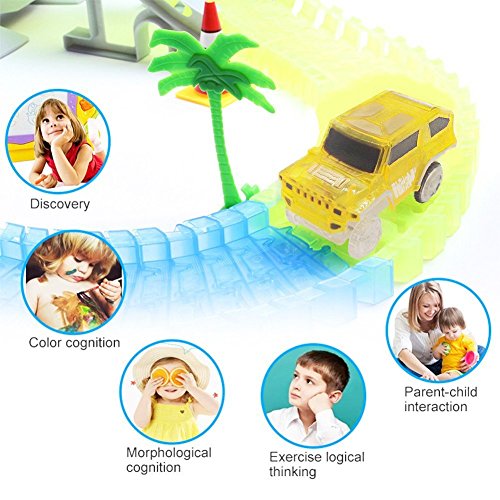 image for New ideas Cars Track(2-Pack),Glow in the Dark Compatible with Most of 