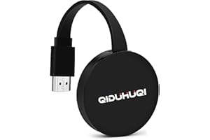 QIDUHUQI 4K Wireless HDMI Display Dongle Adapter, Screen mirroring Adapter for tv for i-OS/Android/Windows/i-Phone/Tablet L-aptop to H-DTV Monitor Projector, Support Air-Play DLNA Miracast (Ink Black)