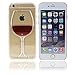 Mr Makefun 3d Design Flowing Liquid Red Wine Glass Back Hard Case for Apple Iphone 6, Clear with Stylus Pen