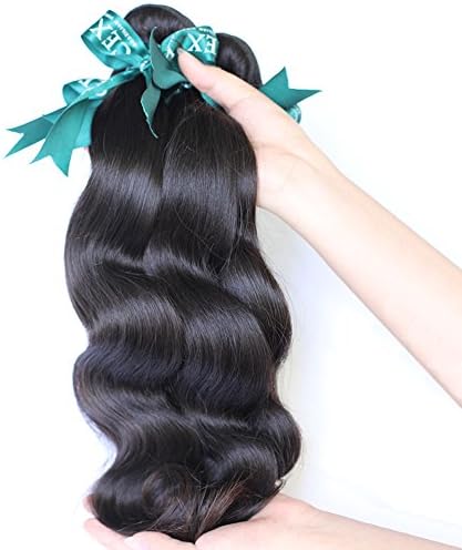 Cexxy 7A Body Wave Weave Brazilian Remy Hair 3 Bundles for Black Women Natural Color Size 10"-30" Inches