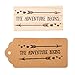 Ella Celebration Wooden Rubber Stamp for Tags, The Adventure Begins, Wedding Favor Stamps, Pair with Key Bottle Openers and Tags (The Adventure Begins)