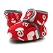 Baby Booties Girl & Boy Infant Fleece Slippers - Red Heart Valentines Soft Cozy and Colorful Baby Shoes By Conda 6 - 18 Months