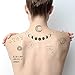 Tattify Moon Themed Temporary Tattoos - Night and Day (Set of 18 Tattoos - 2 of each Style) - Individual Styles Available and Fashionable Temporary Tattoos