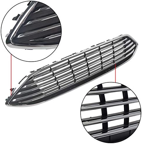 Ecotric フロントアッパーフードバンパー クロームグリル 15 18 フォード フォーカス アッパーセンターグリルカバー Abs