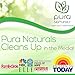 Pura Naturals Ever-Fresh Cleaning Sponges Inhibit Bacteria. Stay Fresh mildew-free Scent! Eco Kitchen/Household/Dish Sponges w/Walnut Scrubbers. 40x more durable. (6-pack | 48 Hour Infused Soap Blast)
