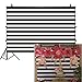Allenjoy 8x6ft Fabric Black and White Stripes Backdrop for Birthday Wedding Party Dessert Table Decor Studio Photography Pictures DIY Photo Booth Striped Banner Background Baby Bridal Shower Newborn