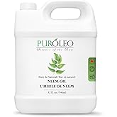 PUROLEO NEEM Oil 32 Fl Oz/946 ML (Packed in Canada) 100% Pure and Natural Neem Oil for Multipurpose Use | Neem Oil extracted from NEEM Plante Chemical Free Neem Oil Spray