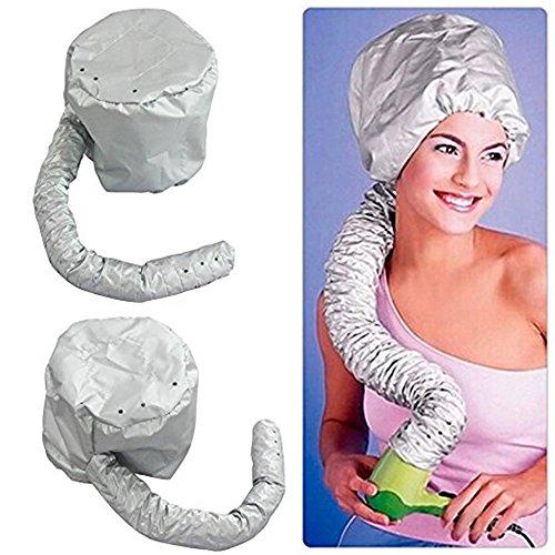 2 Pcs Home Portable Hair Dryer Diffuser Bonnet Attachment Salon Hairdryer Hair Diffuser Hair Dryer Bonnet Soft Cap Silver