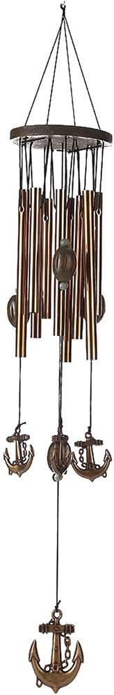 Outdoor Indoor Wind Chimes Amazing Grace Retro Copper Metal Home Decor 9 Tube Anti-Rust Wind Chimes