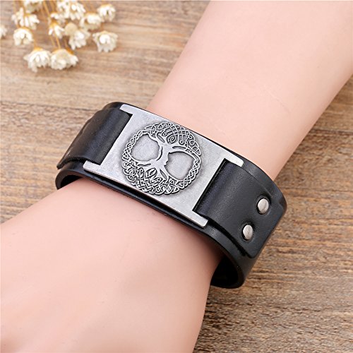 Skyrim-Tree-of-Life-Sigil-Charm-Snap-Button-Bangle-Viking-Runes-Amulet-Bracelet-for-Men-and-Women