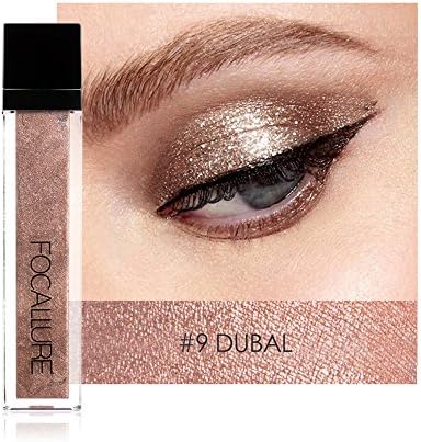 Gaddrt 10 Colors Metallic Shiny Smoky Eyeshadow Waterproof Glitter Liquid Eyeliner Eyeshadow (I)
