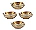 Brass Diya for Pooja Kuber Diya [ Pack of 20 Pc ] - Handmade Brass Indian Puja Oil Lamp - Kutthu vilakku nilakku Deepam for Diwali Decorations - Diwali Gifts Hashcart®