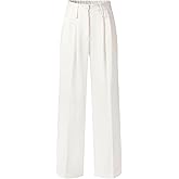 Women Wrinkle-Free Flowy Office Dress Pants Slacks Breathable Workout Casual Wide Leg Stretchy High Waist Business Trousers